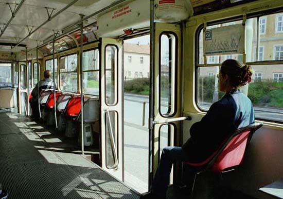 On a Bus in Prague