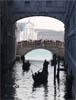 Gondolas under the Bridge of Sighs